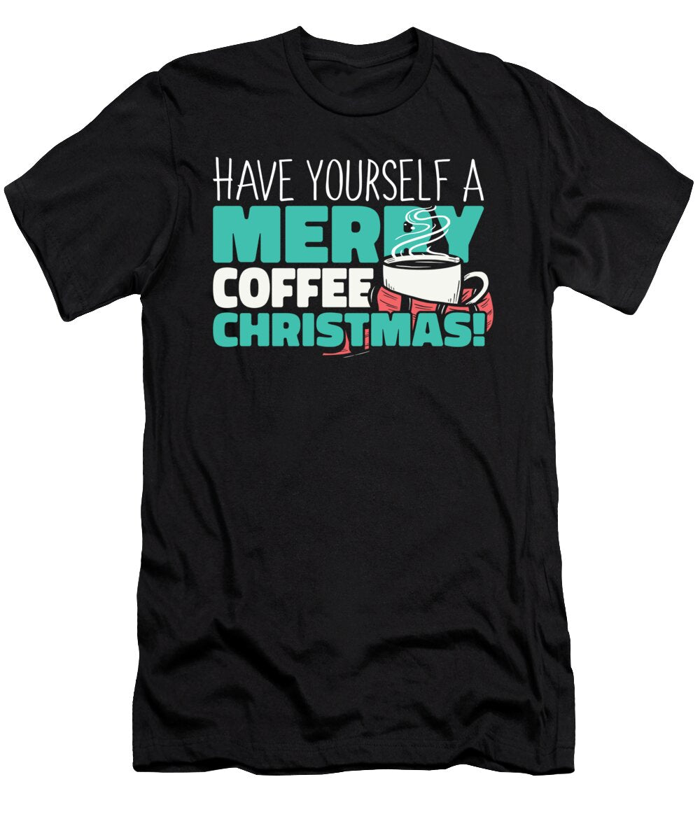 Coffee Xmas Roasting Cafe Barista Roaster Coffee Christmas Crazy Squirrel T-Shirt