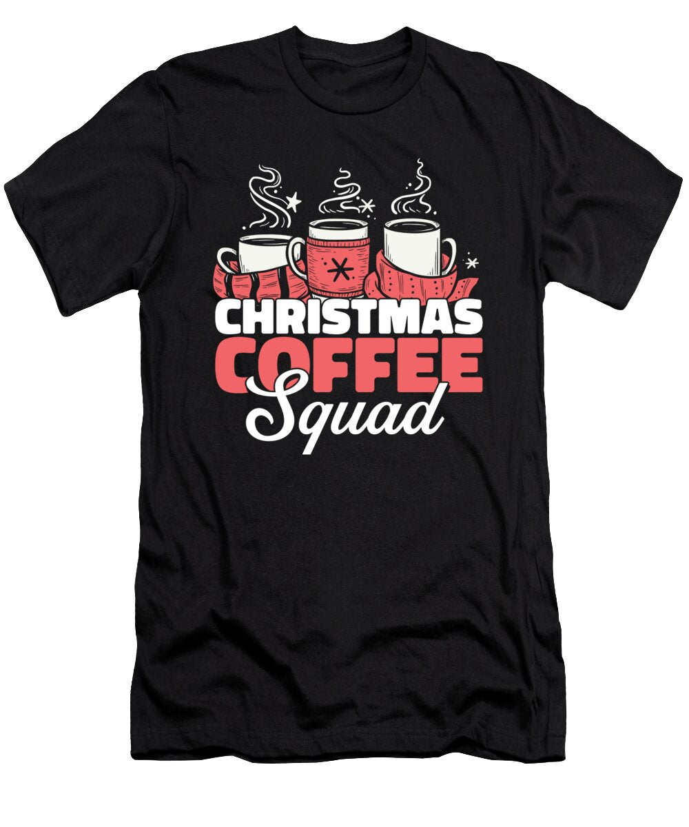 Coffee Xmas Roasting Cafe Roaster Barista Coffee Christmas Crazy Squirrel T-Shirt