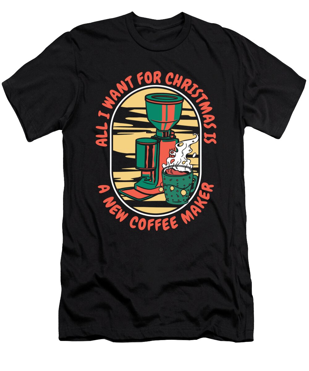 Coffee Xmas Roasting Roaster Barista Cafe Coffee Christmas Crazy Squirrel T-Shirt
