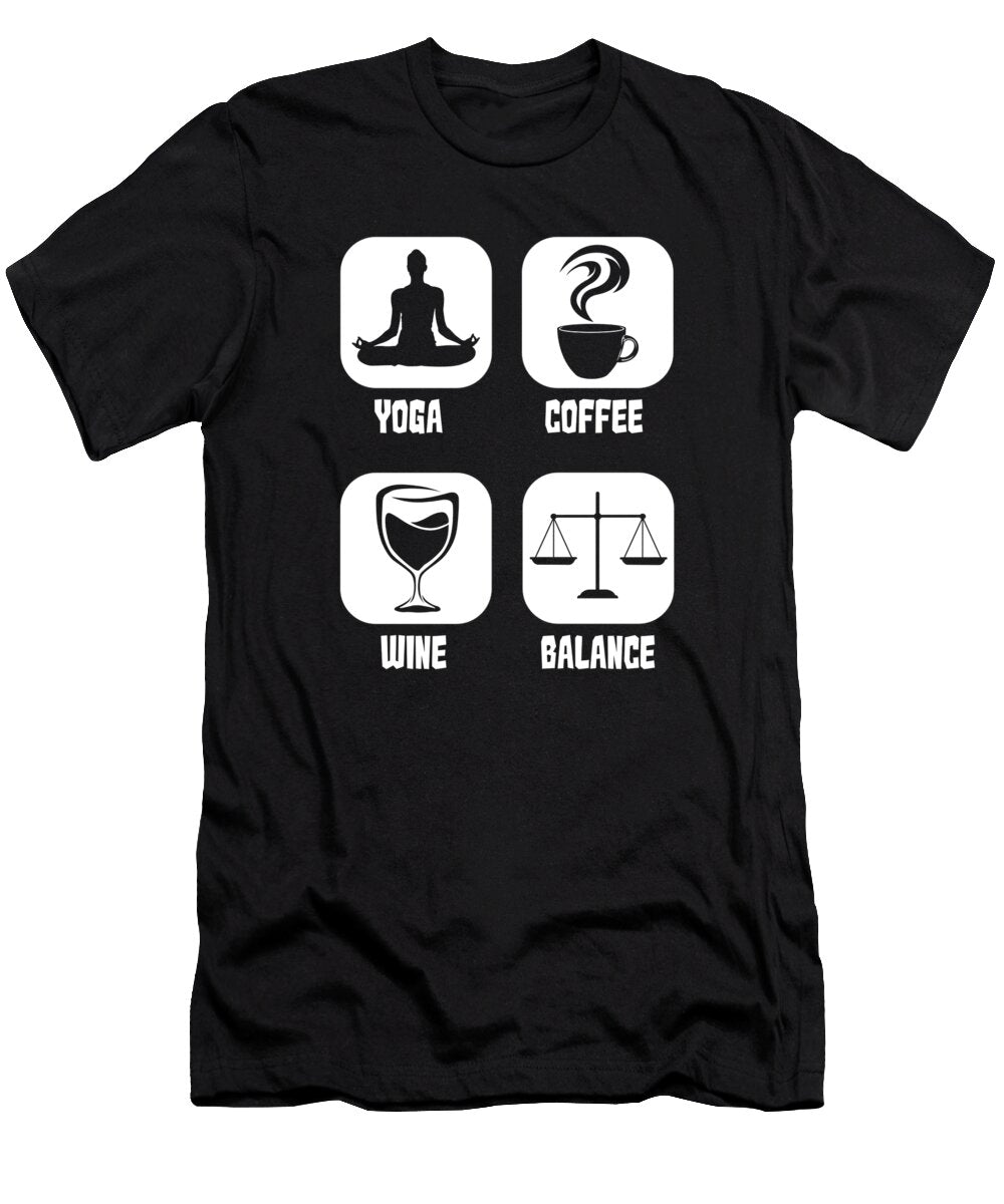 Coffee Yoga Barista Roaster Roasting Cafe Coffee Wine Crazy Squirrel T-Shirt