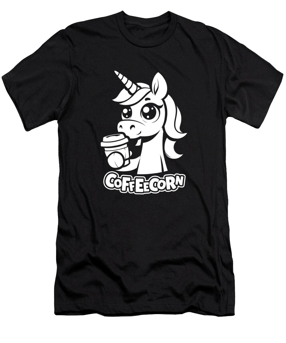 Coffeecorn Coffee Roasting Barista Roaster Cafe Unicorn Crazy Squirrel T-Shirt