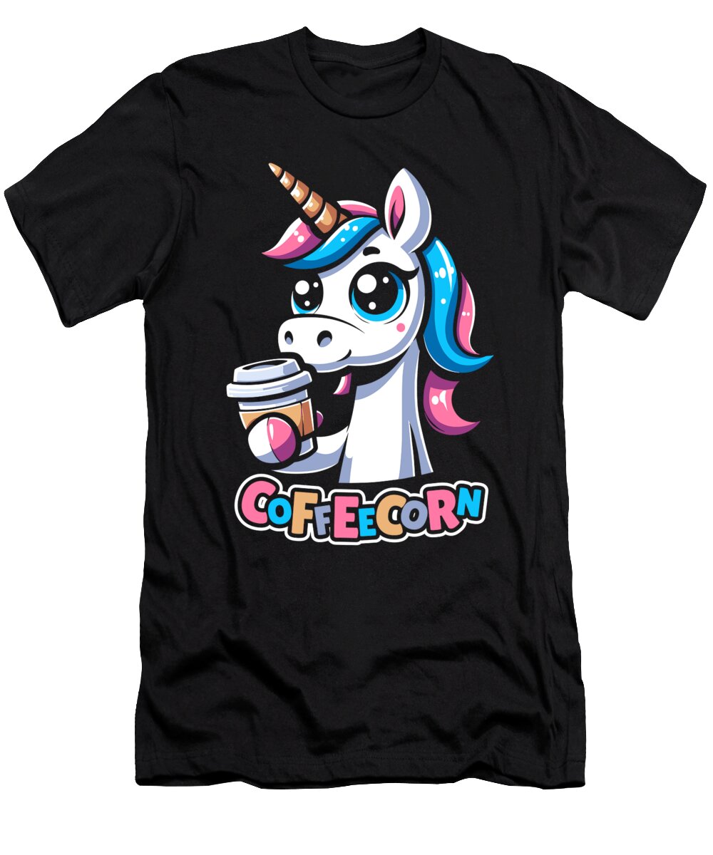 Coffeecorn Roaster Roasting Cafe Barista Coffee Unicorn Crazy Squirrel T-Shirt