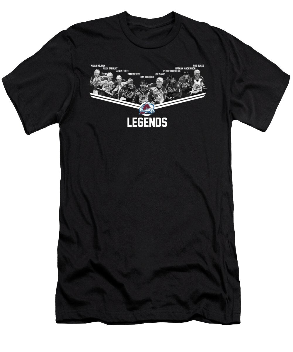 Colorado Avalanche Legends Team Player Signature Th T-Shirt