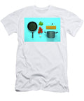 Colorblock Foods No 13 Making Pasta on Blue Beautify My Walls T-Shirt