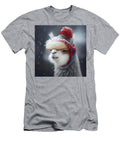 Colorful Alpaca Wearing Santa Hat Grey and Whit F F D a Bbcde By Asar Studios Celestial Images T-Shirt