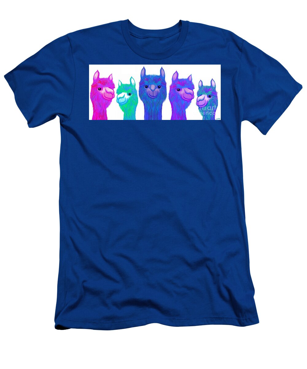 Colorful Alpacas Nick Gustafson T-Shirt