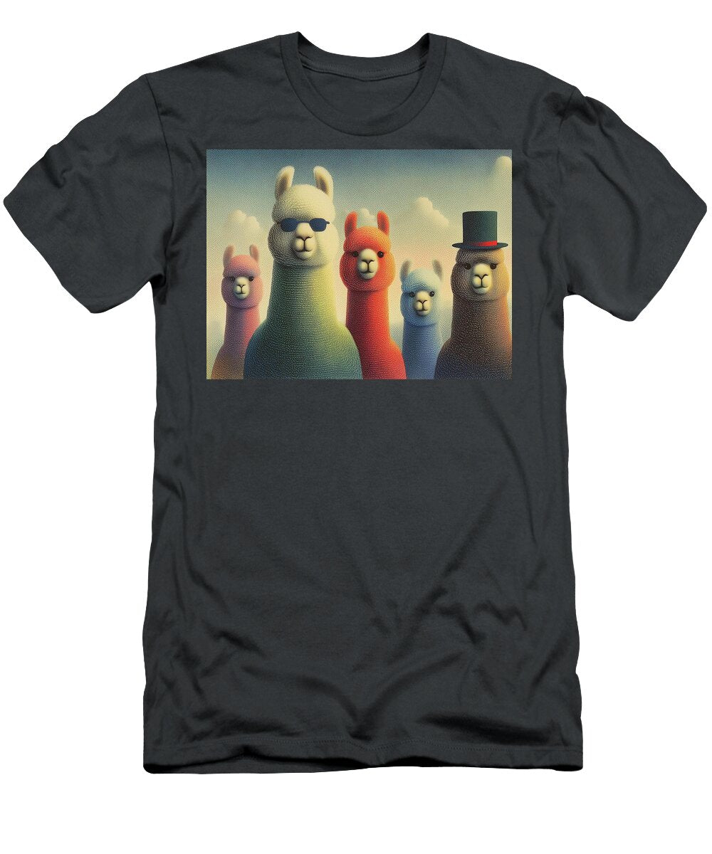 Colorful Alpacas with Accessories Fabrizio Cassetta T-Shirt