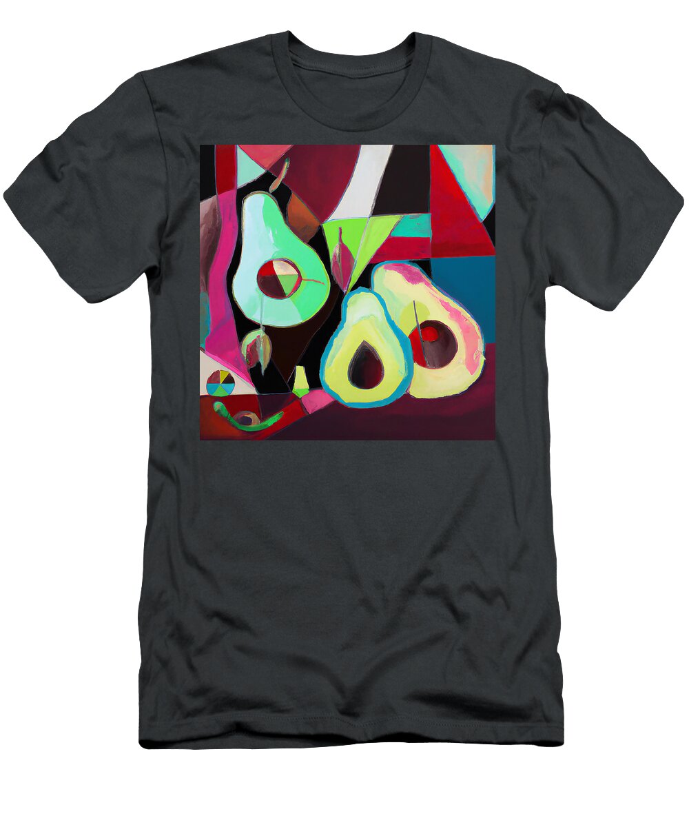 Colorful Avocado Fruit Abstract Stellart Studio T-Shirt