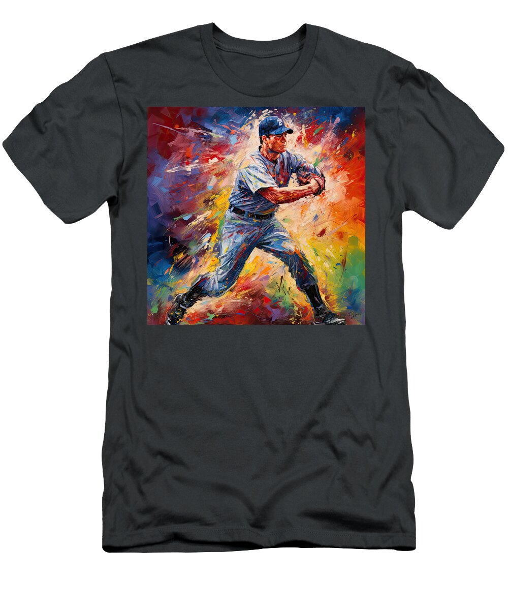 Colorful Baseball Art Lourry Legarde T-Shirt