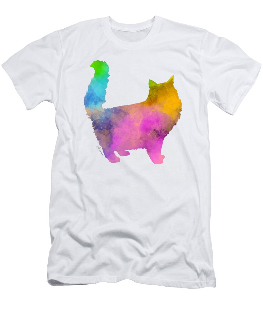 Colorful Cat Hailey E Herrera T-Shirt