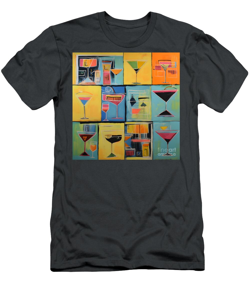 Colorful Cocktail Collage Olfactoart Studio T-Shirt
