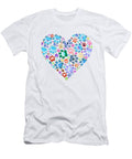 Colorful Dog Paw Print Art Dogs Are Love Sharon Cummings T-Shirt