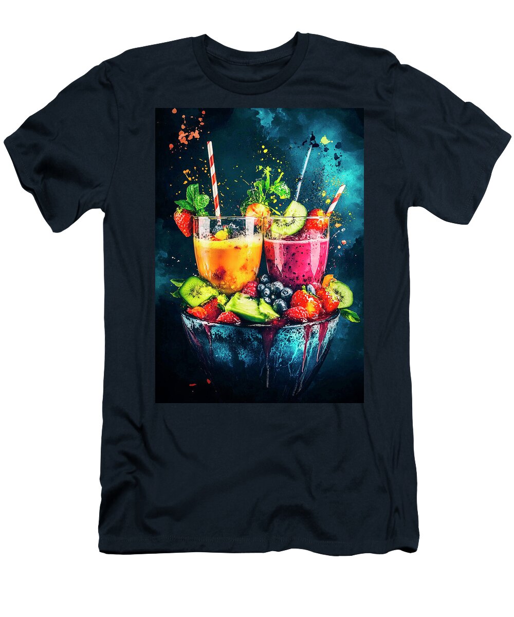 Colorful Fruit Smoothies a Refreshing Delight Merssi Norely T-Shirt