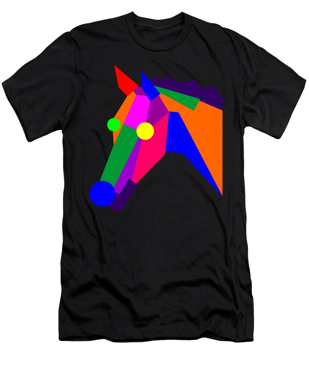 Colorful Horse Geometric Wpap Pop Art Style Ahmad Nusyirwan T-Shirt