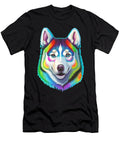 Colorful Husky Head Husky Lover Animal Art Dhbubble T-Shirt
