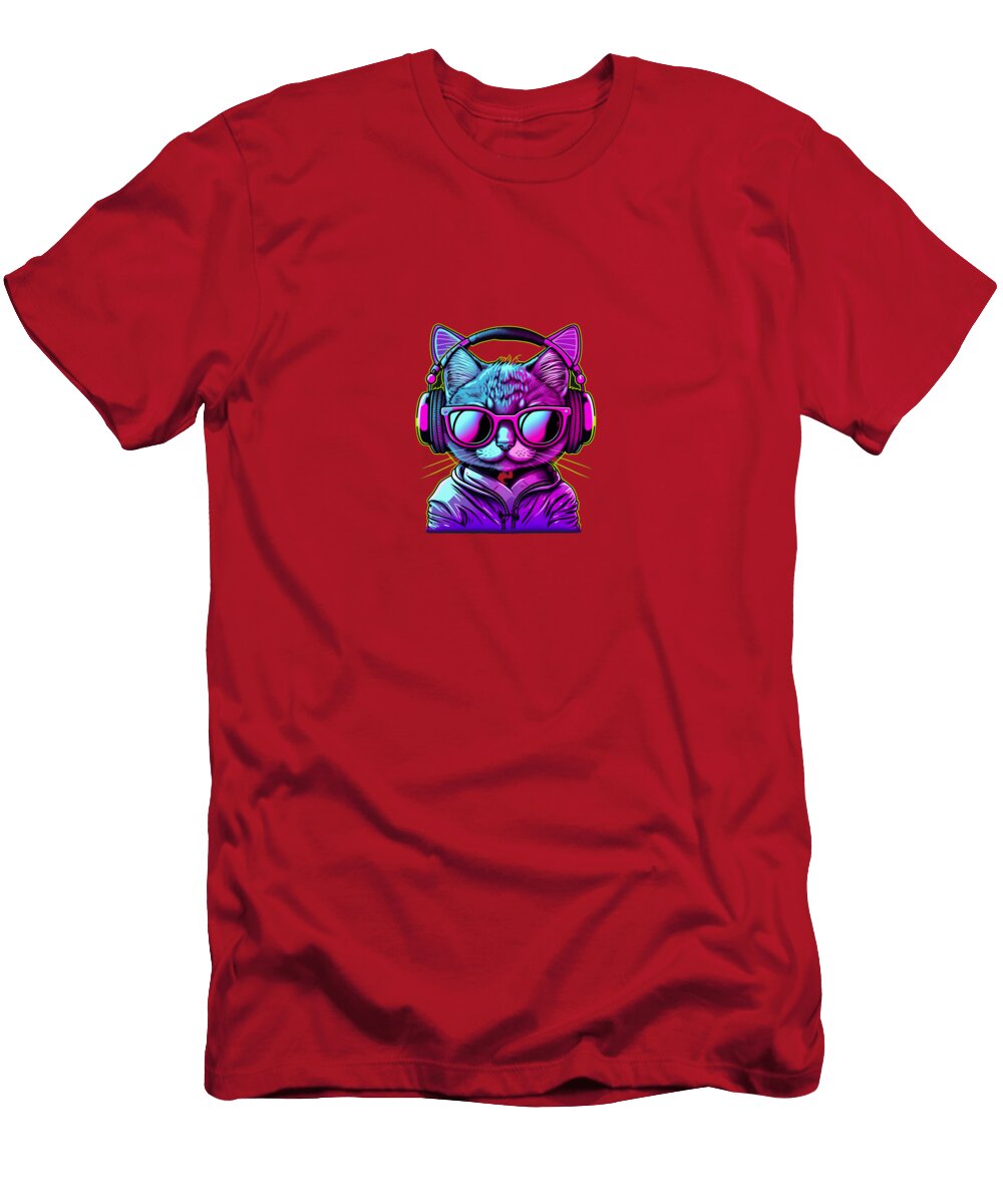 Colorful Kitty Digital Art Kailooma X Thedol T-Shirt