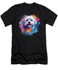 Colorful Maltese Splash Art Dog Natalie Lidford T-Shirt
