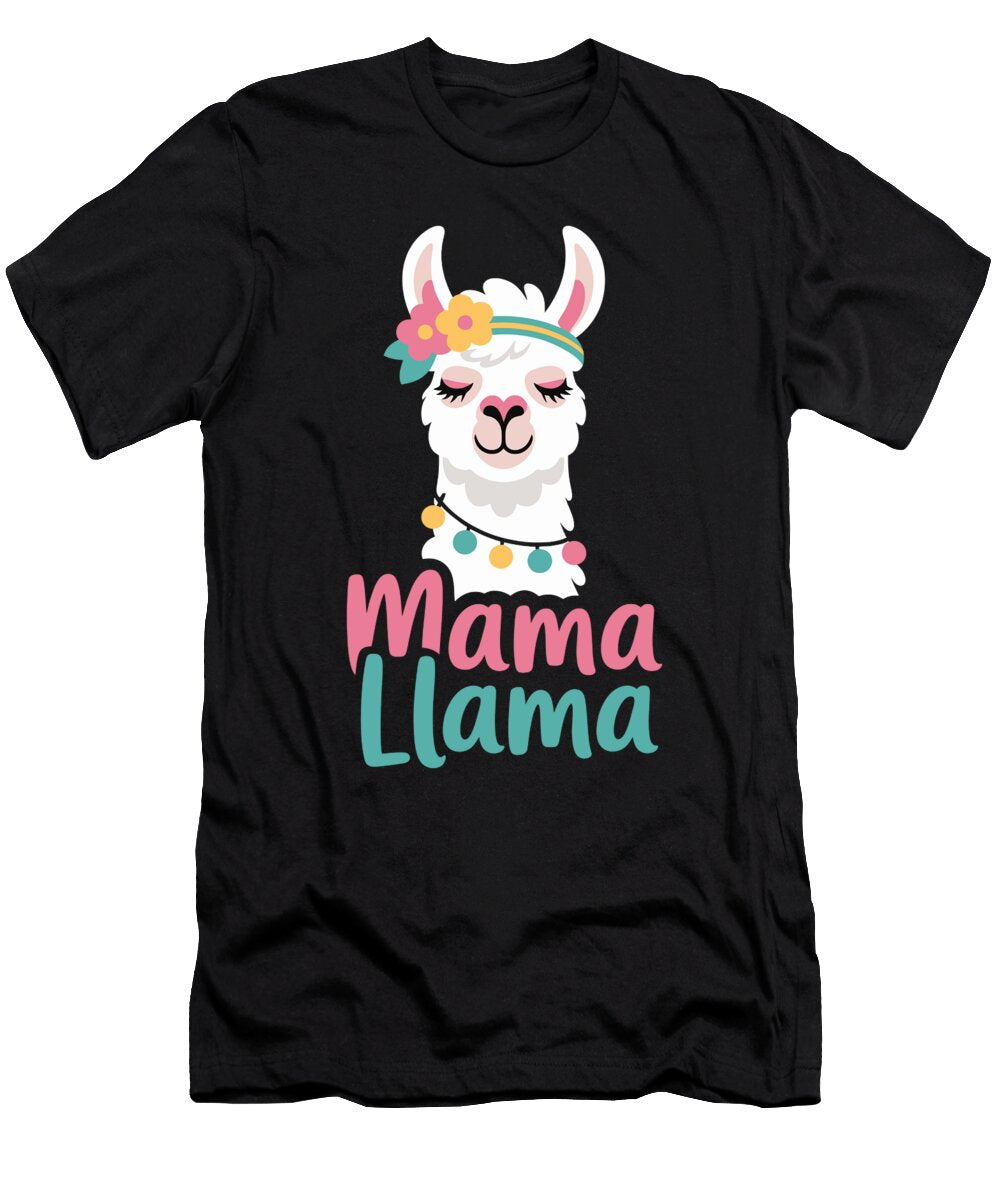 Colorful Mama Llama Design Joanna Redesiuk T-Shirt