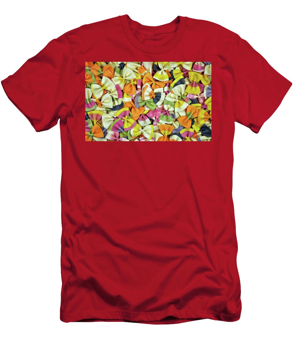 Colorful Rainbow Pasta Bows Perl Photography T-Shirt