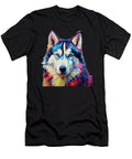 Colorful Siberian Husky Retro Husky Dog Owner Natalie Lidford T-Shirt