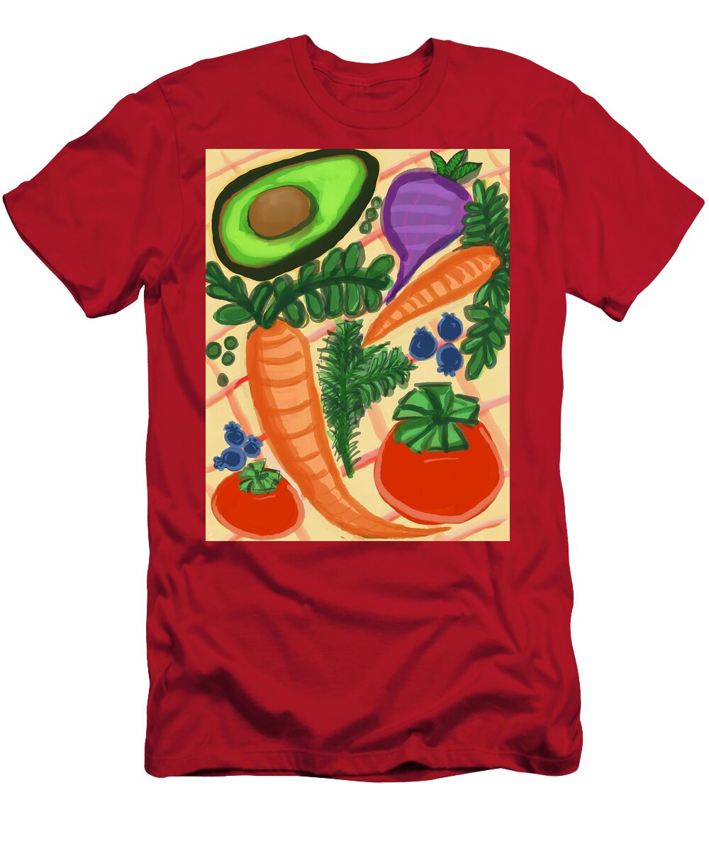Colorful Vegetables and Fruits Anne Seay T-Shirt