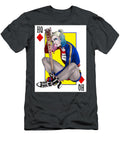 Comic Character with Bat and Gum in Playing Card Matcha Coffe T-Shirt