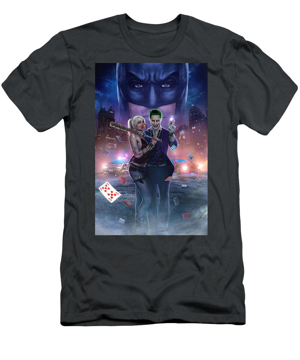 Comic Villains Pose with Cards Hero Looming Matcha Coffe T-Shirt