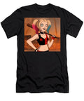 Comic Woman Smiles Holds Baseball Bat Matcha Coffe T-Shirt