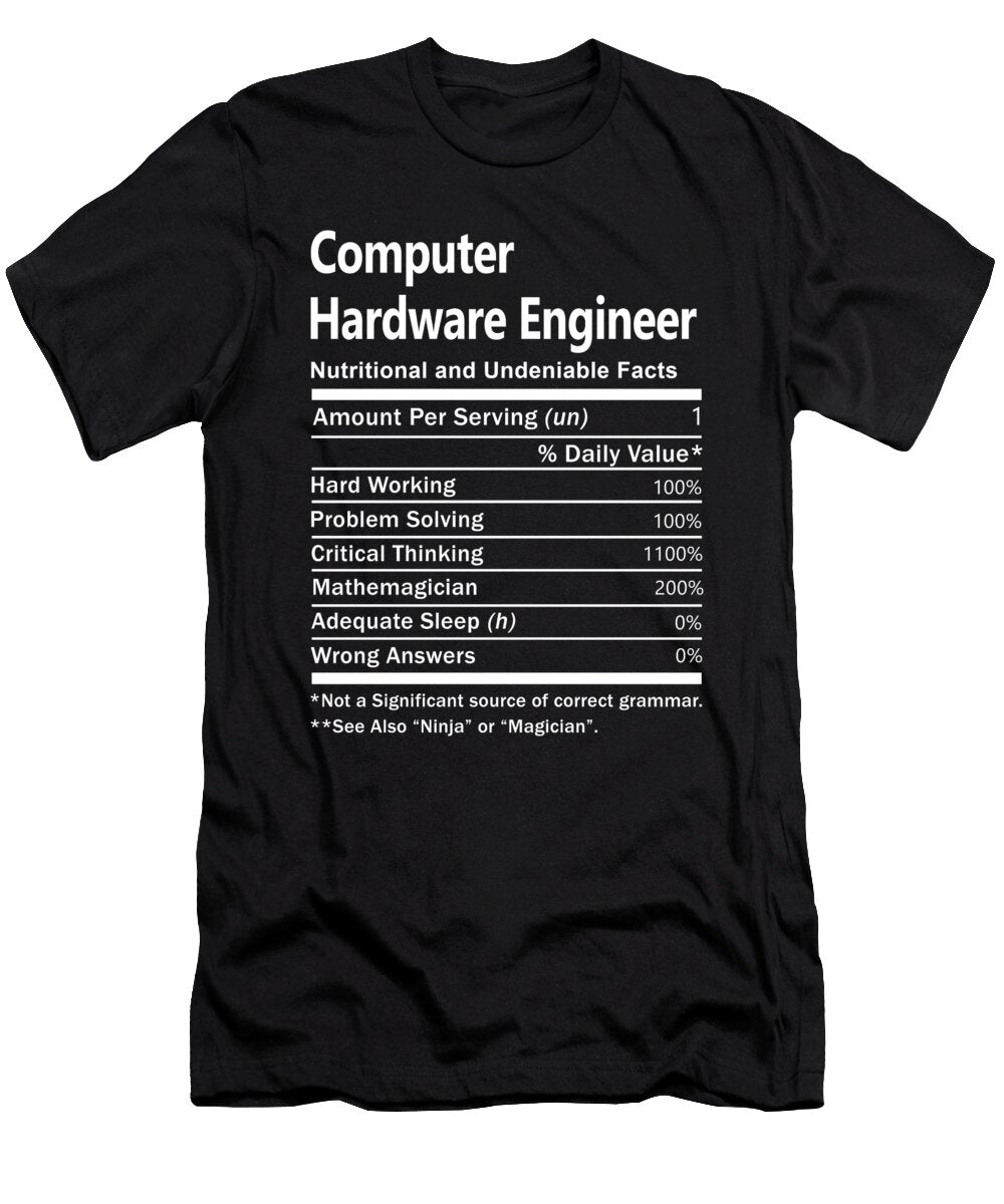 Computer Hardware Engineer Nutrition Factors Gift Item Shi Hu Kang T-Shirt