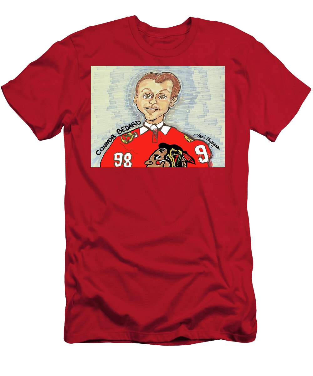 Connor Bedard Chicago Blackhawks NHL Geraldine Myszenski T-Shirt