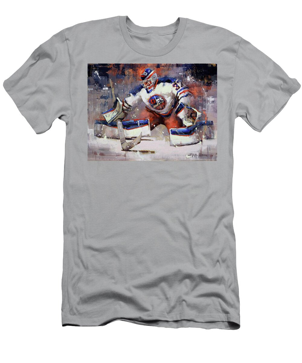 Connor Hellebuyck Winnipeg Jets Hockey Art J Markham T-Shirt