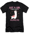 Cool Alpaca Llama Animal Lover Gift Just a Girl Who Loves Alpacas Retro Ezone Prints T-Shirt