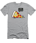Cool and Trendy Pizza Pattern in Super Acid Green Turquoise Blue Philipp Rietz T-Shirt