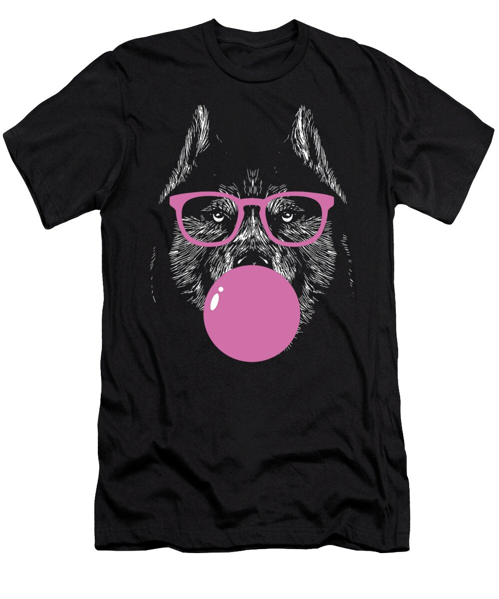 Cool Husky Blowing Bubble Funny Dog with for Sophie Eleanor T-Shirt