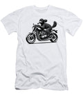 Cool Labradoodle Riding a Motorcycle Biker Dog Lover Job T-Shirt