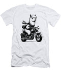 Cool Llama Riding a Motorcycle Biker Alpaca Lover Job T-Shirt