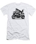 Cool Norwegian Elkhound Riding a Motorcycle Biker Dog Lover Job T-Shirt