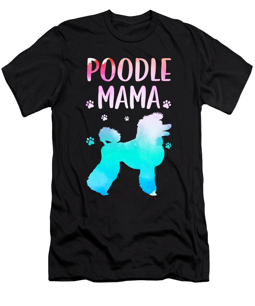 Cool Poodle Art for Women Mom Pet Dog Standard Natalie Lidford T-Shirt