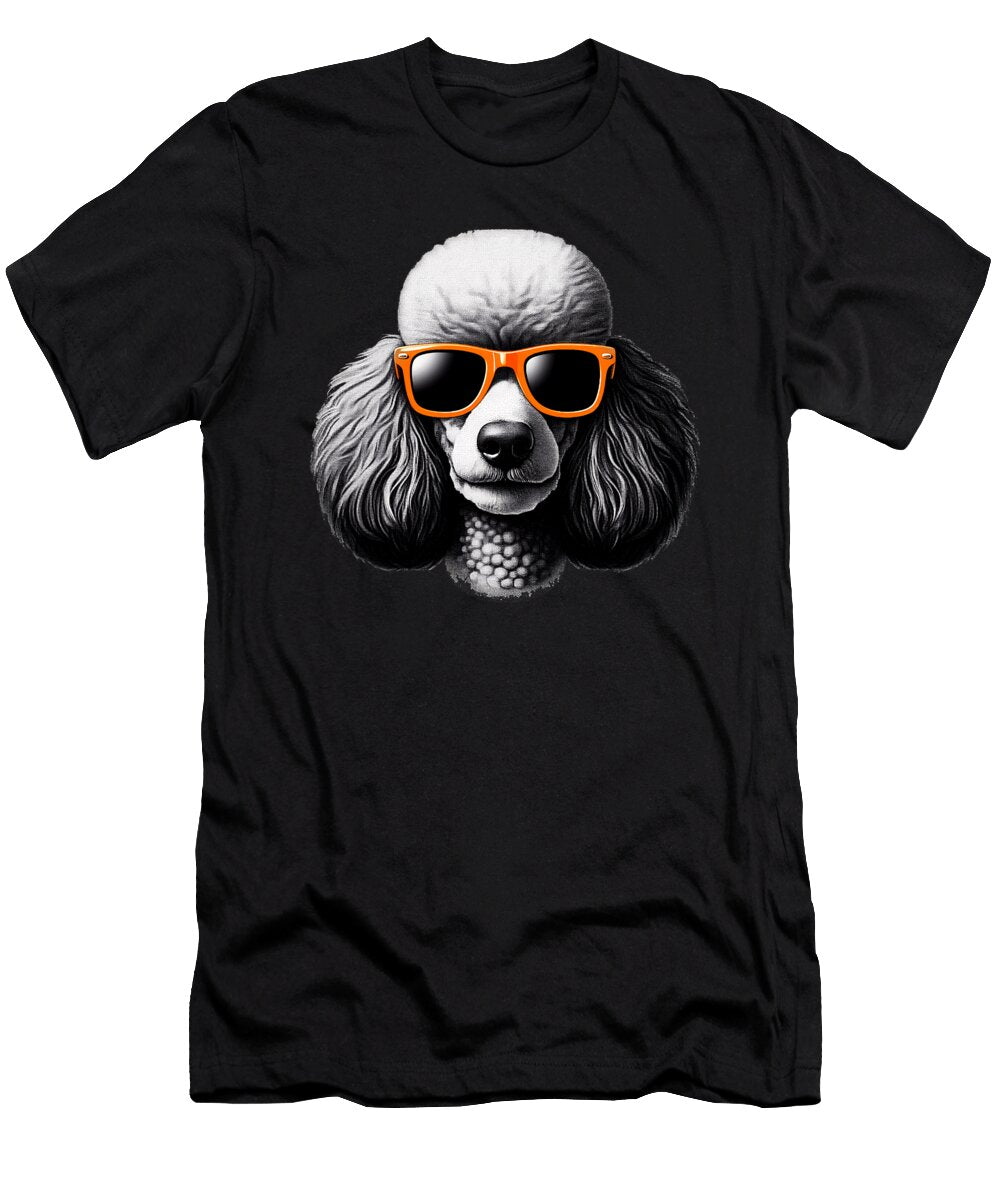 Cool Poodle Dog Wearing Sunglasses Dog Lover Natalie Lidford T-Shirt