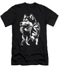 Cool Siberian Husky Dog in Chic Drawing Style on Yah Lishr T-Shirt