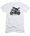 Cool Siberian Husky Riding a Motorcycle Biker Dog Lover Job T-Shirt