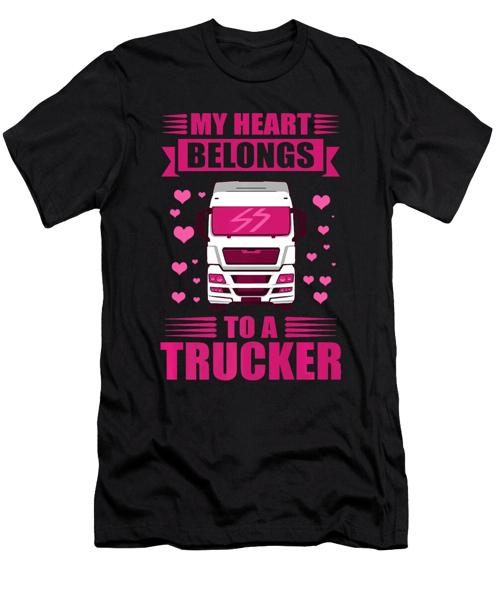 Cool Truckers Wife Gift for Women Funny Truck Driver Girl Premium Julien T-Shirt