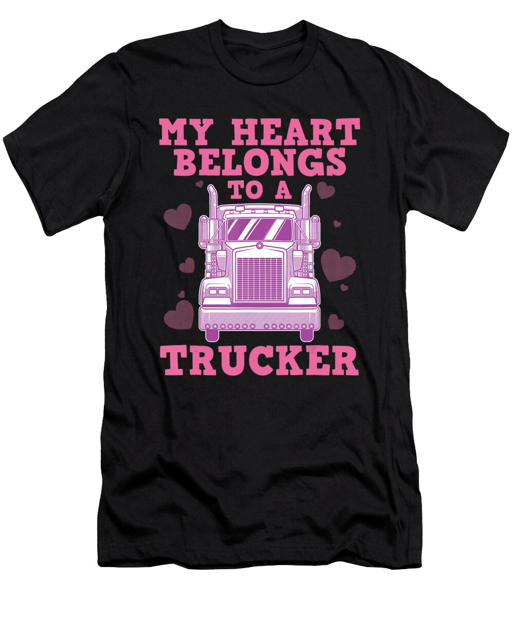 Cool Truckers Wife Gift for Women Funny Truck Driver Girl Julien T-Shirt
