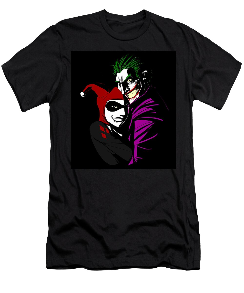 Couple with Green Hair and Jester Hat Matcha Coffe T-Shirt