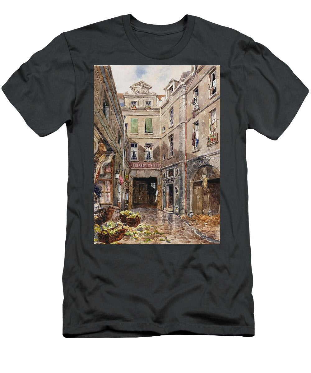 Cour Dune Maison Ancienne Rue Du Jour Henri Berthaut French T-Shirt