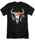Cow Skull for Women Sugar Flowers Roses Helloween Shannon Nelson Art T-Shirt