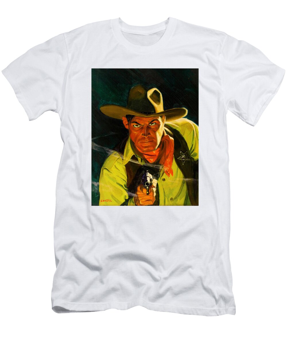 Cowboy Aiming His Revolver Just Vintage T-Shirt