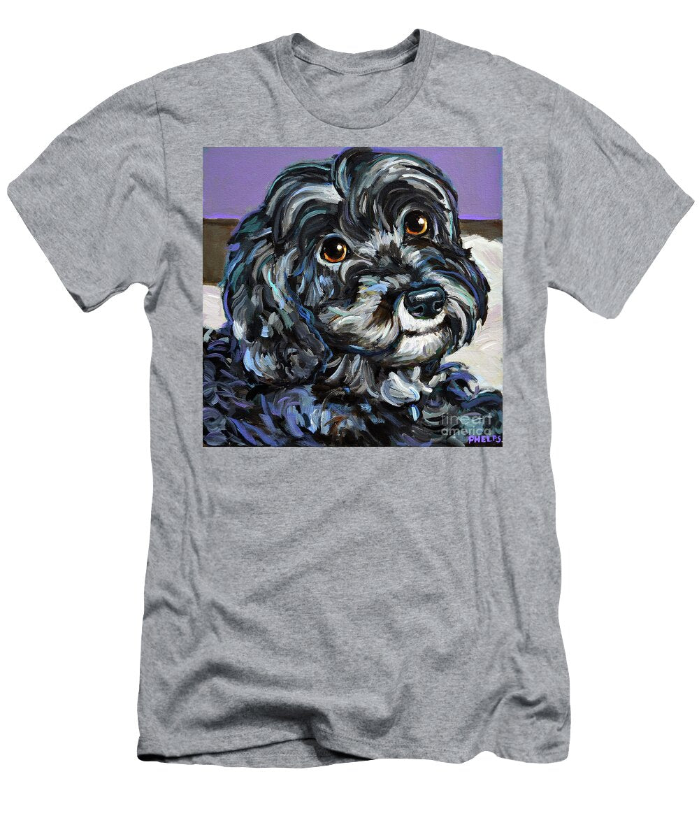 Cozy Black Schnoodle Robert Phelps T-Shirt