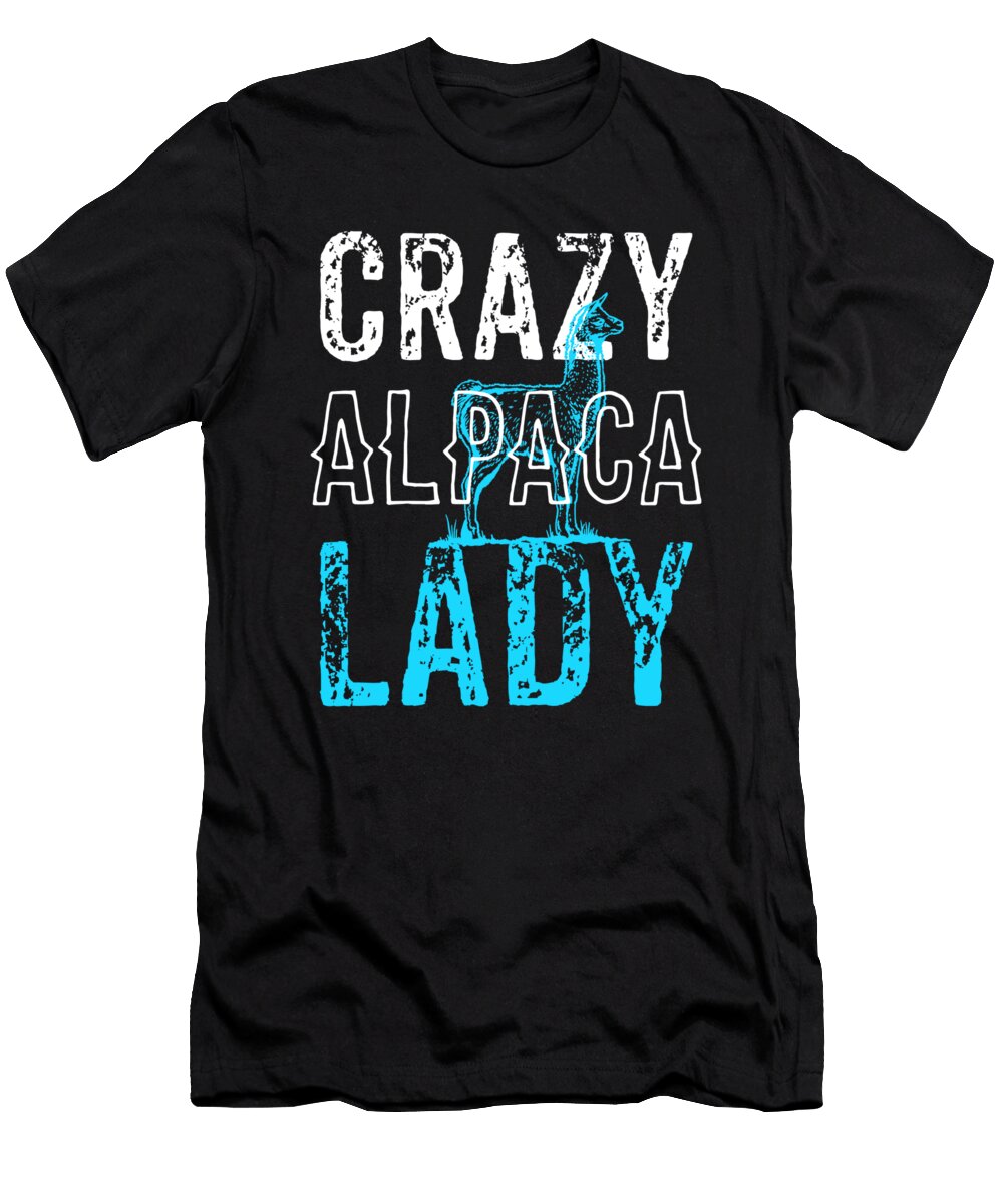 Crazy Alpaca Lady Alpaca Mama Alpaca Gift Jmg Designs T-Shirt