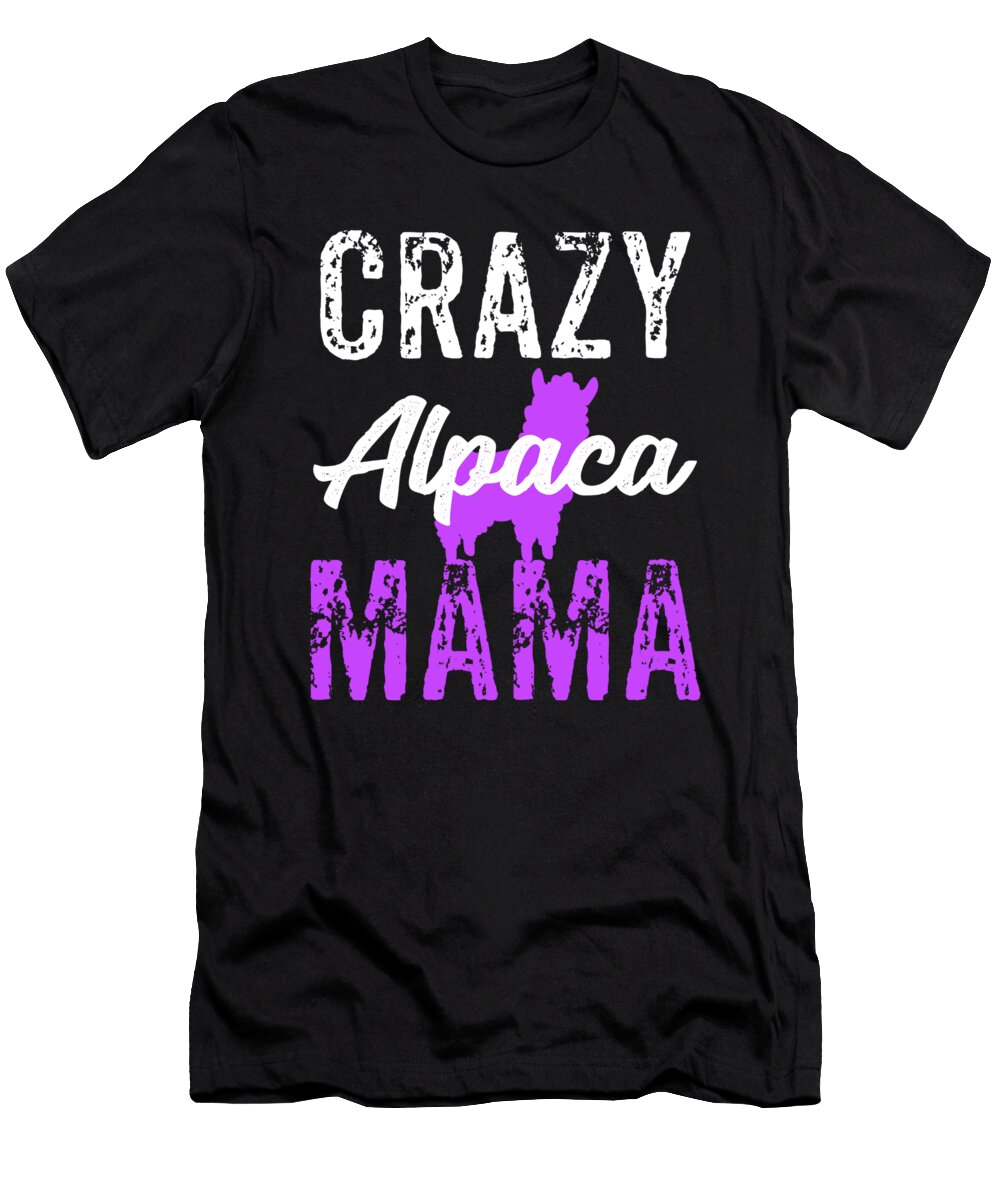 Crazy Alpaca Mama Purple Funny Alpaca Alpaca Gifts Jmg Designs T-Shirt